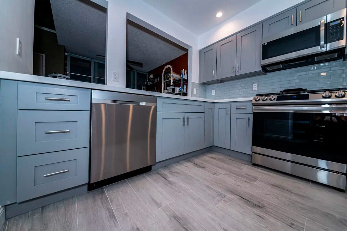 kitchen-2-1 custom cabinetry installation in new luxury home in Manhattan Beach
